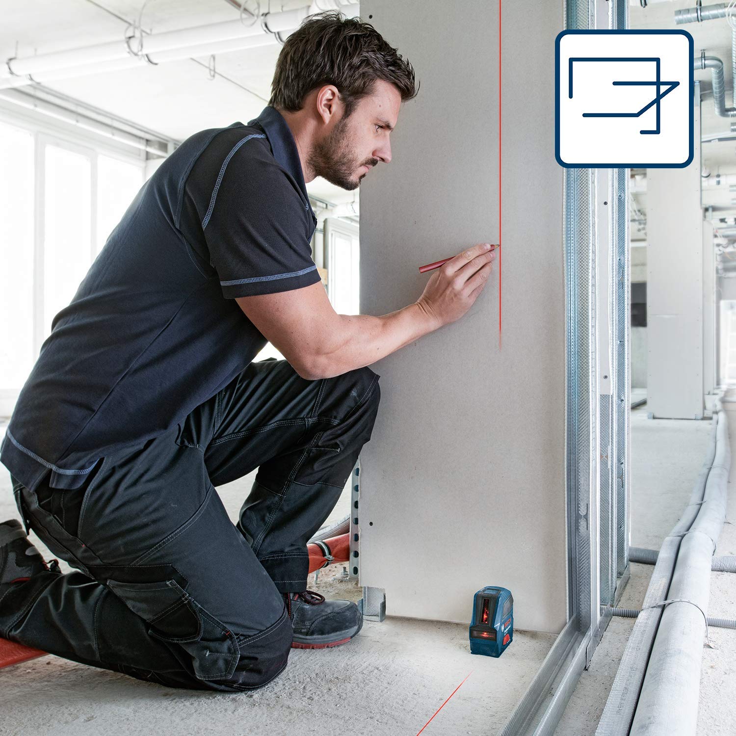 Livello laser professionale Bosch GLL 2-10 con linea rossa, batterie e custodia - 0601063L00 - 8