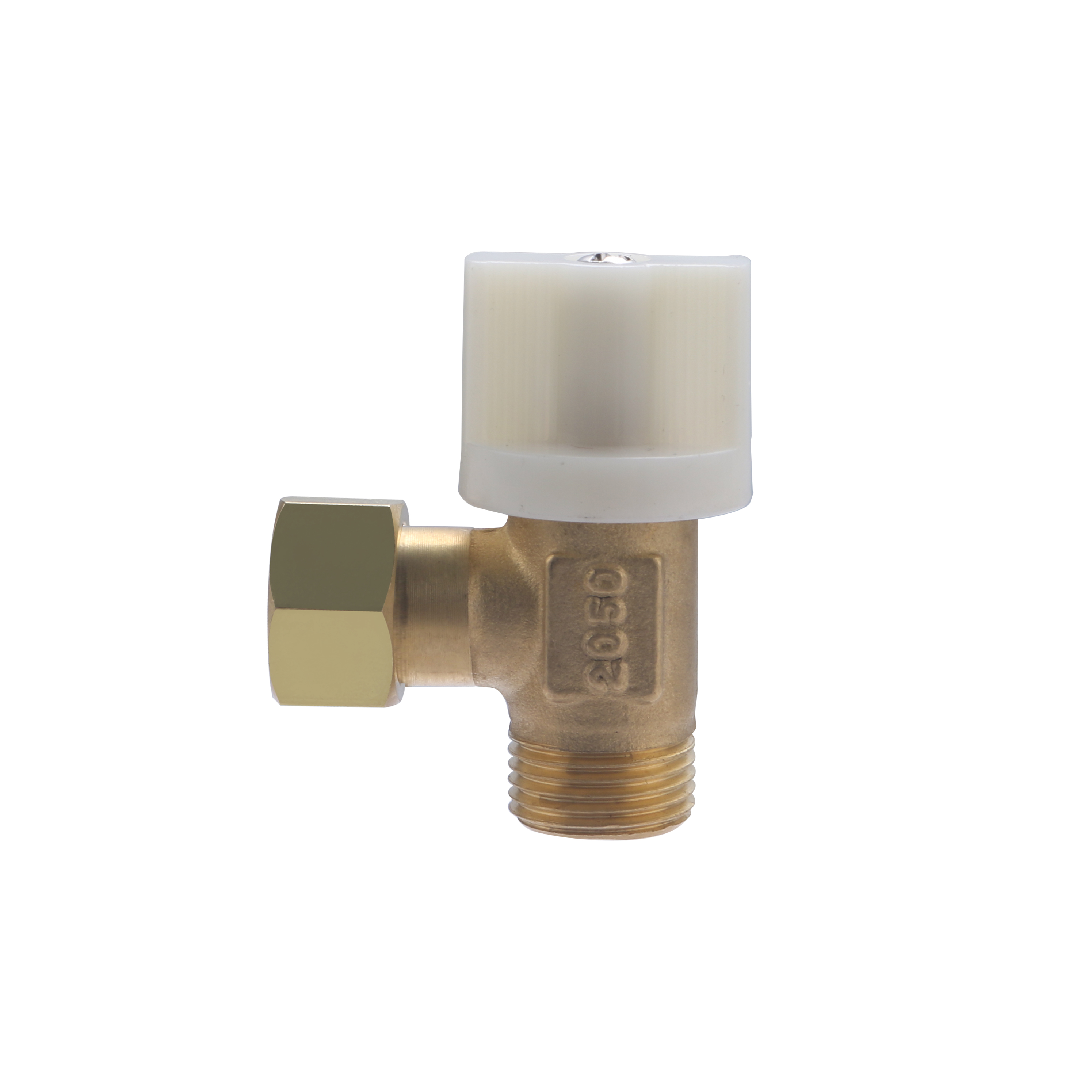 Robinet WC Quart de Tour Equerre Laiton Brut Mâle Femelle Ecrou Tournant 12x17 (3/8) NOYON & THIEBAULT - 2