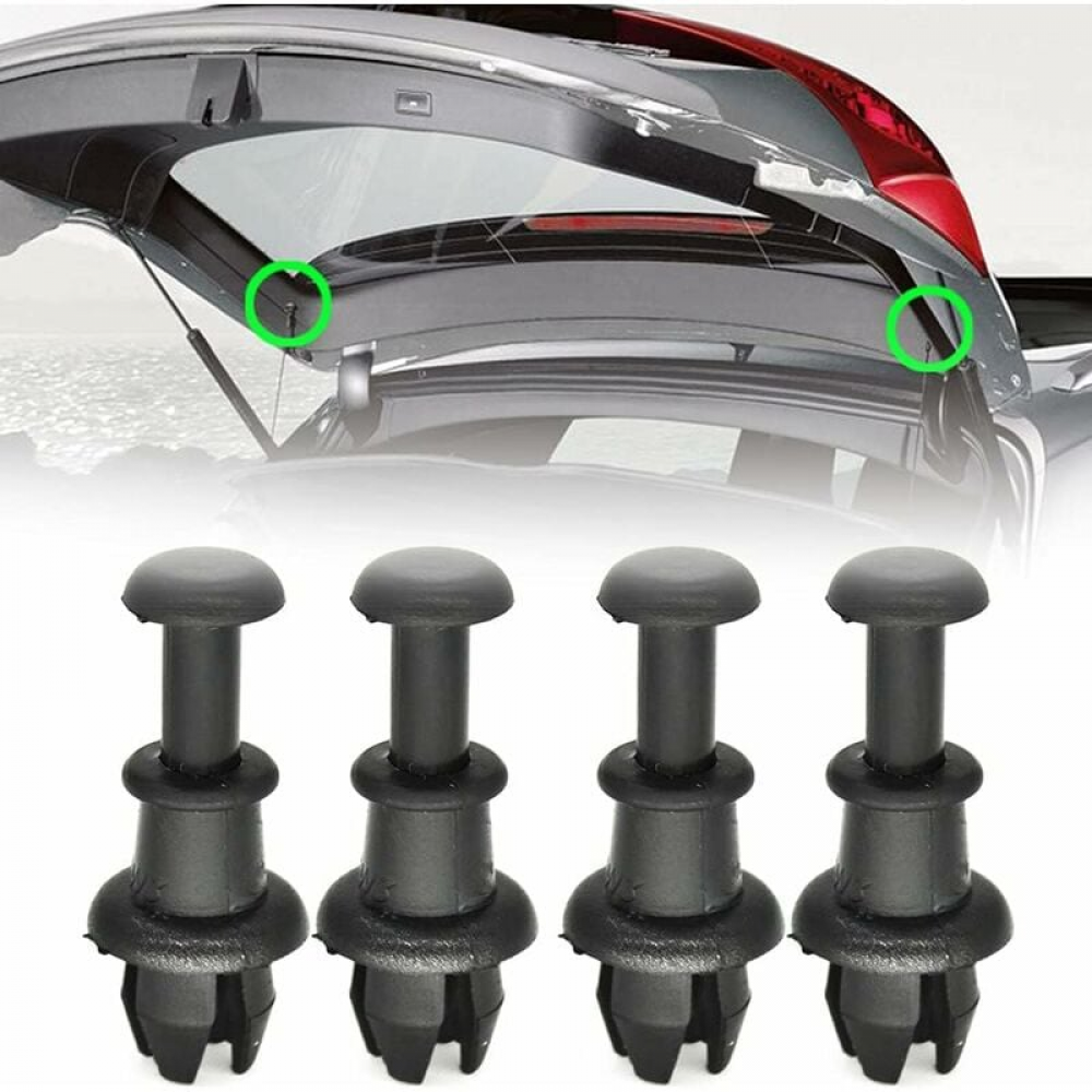 Lot De 4 Clips De Fixation Intérieurs Pour Porte-bagages Voiture - Rivets Plastique Universels Noir, Polyformaldéhyde