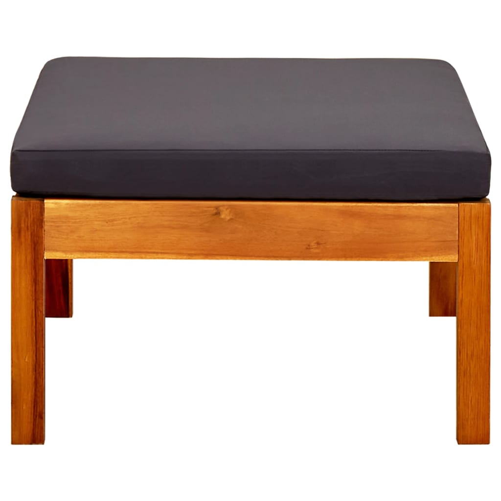 Panca da giardino mobili da giardino per esterni terrazza con tenda da sole e poggiapiedi in legno massel 02_0011345 - 5