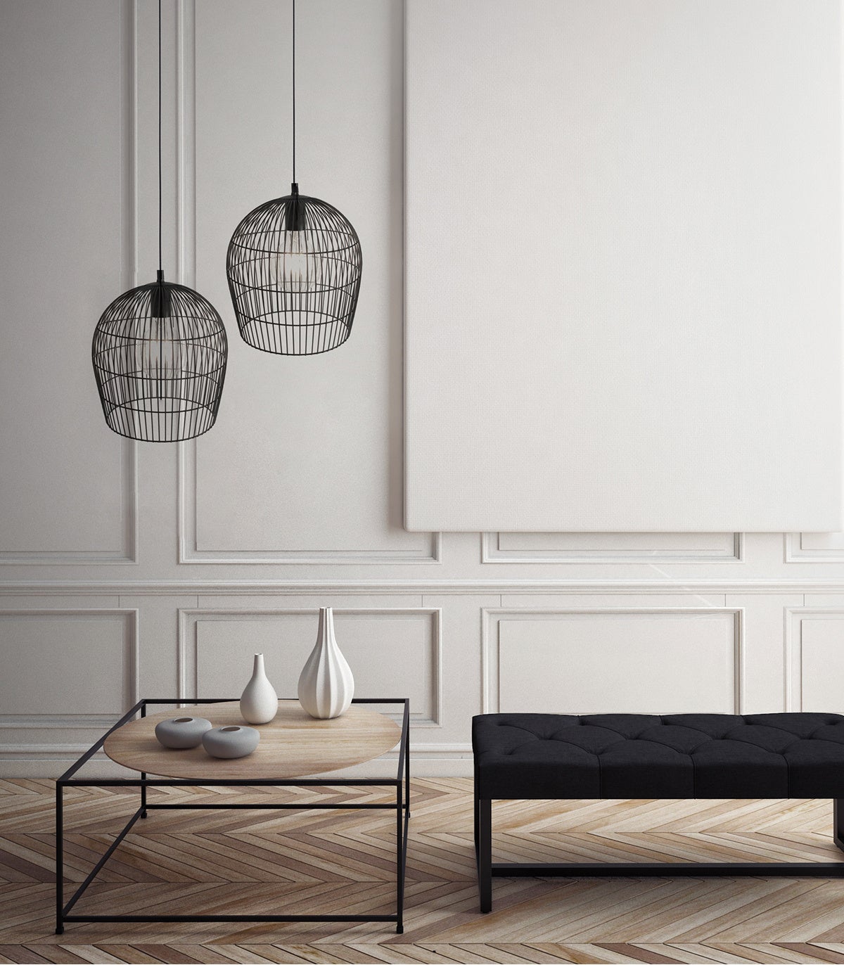 suspension janeiro noir, métal, diam. 24,5 cm, - 4