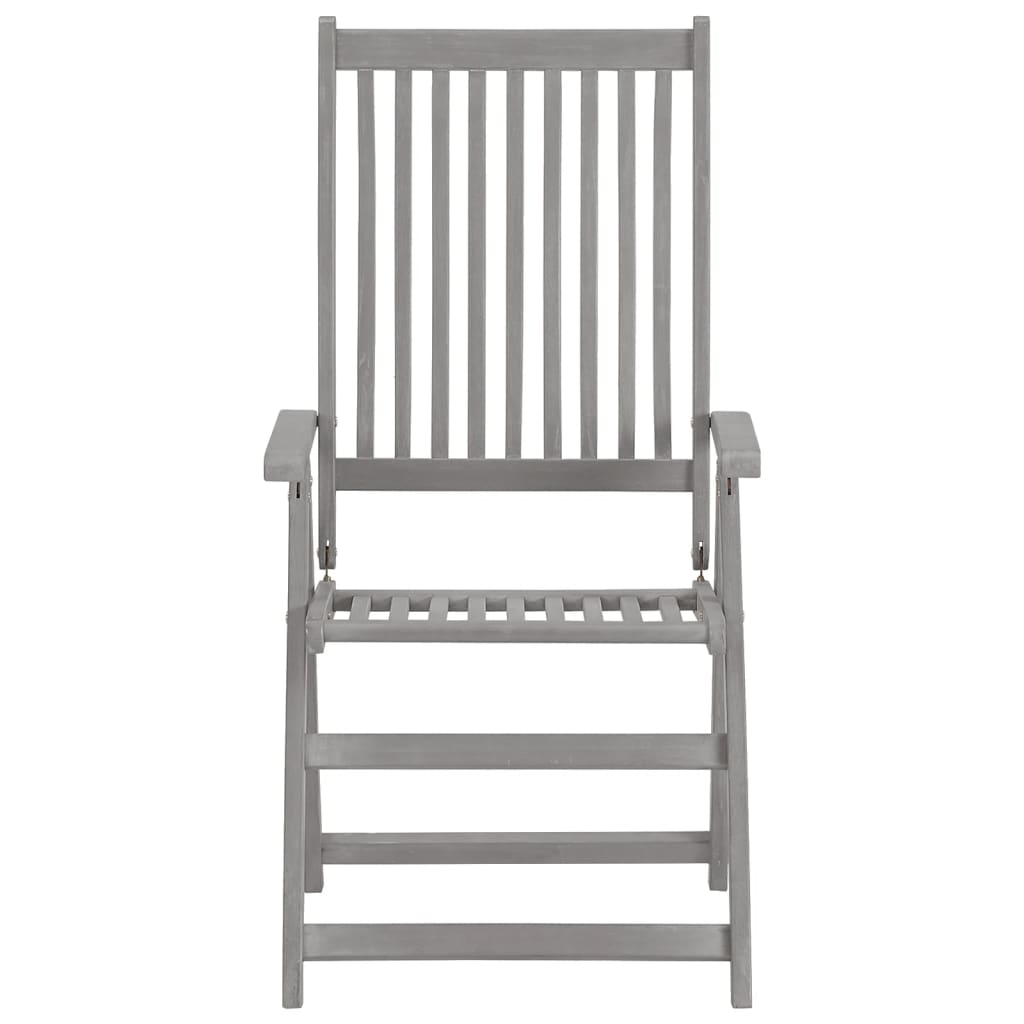 Chaise de jardin avec coussin Maison Exclusive en bois Gris - 4