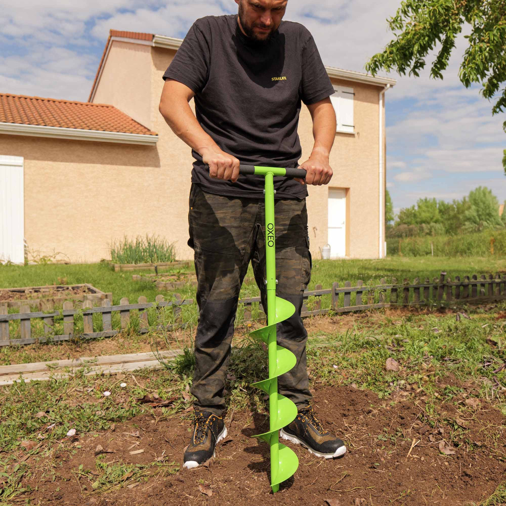 Tarière Manuelle diamètre 150mm - Poignée en caoutchouc - pour Creuser des Trous, Planter des Arbres et Installer des Clôtures - 3