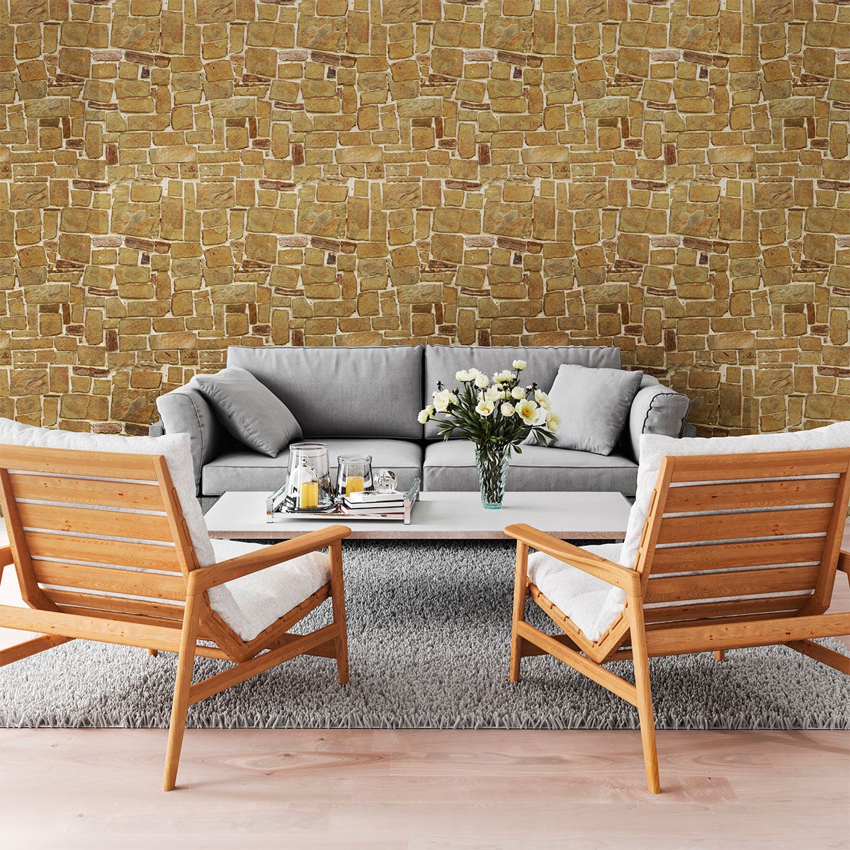 Adesivi pietre di Loiret - Sticker adesivo - adesivi murali - 60x60cm - 5