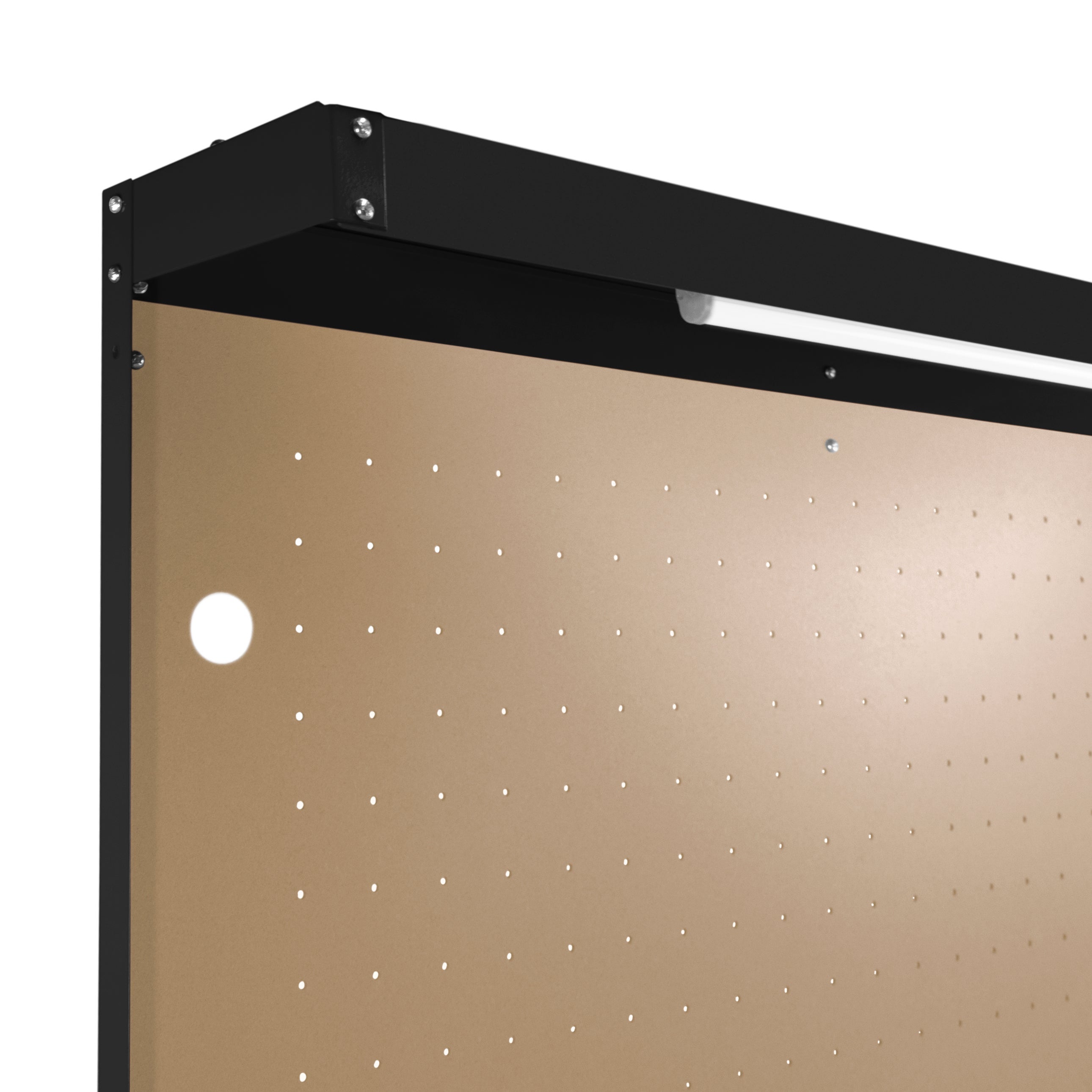 Établi de Travail en Acier Noir avec Tiroirs & Panneau Perforé 120 x 60 cm Capacité de 370 kg LED Intégré Bricolage - 4