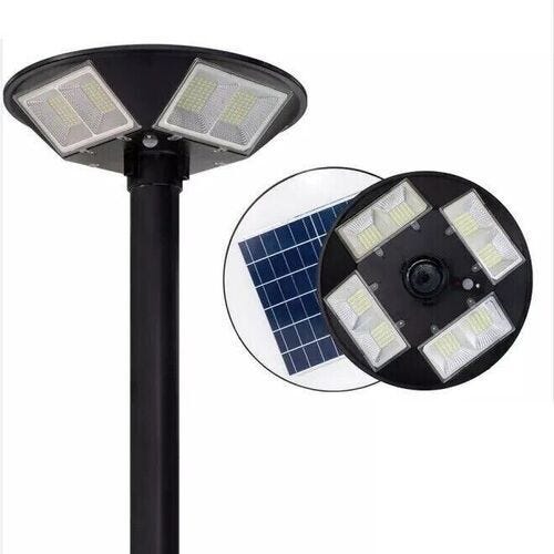 LAMPIONE LED SOLARE GIARDINO STRADALE 300W FARO CREPUSCOLARE Telecomando 91828871