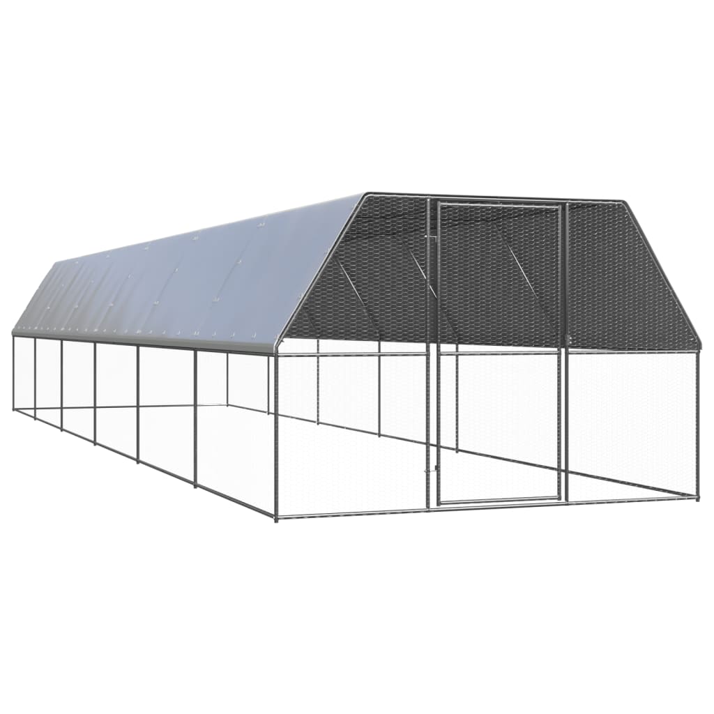Klatka zewnętrzna dla kurcząt, 3x12x2 m, stal galwanizowana vidaXL