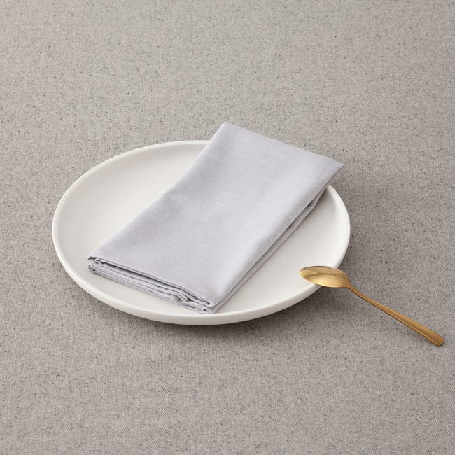 Set di 6 tovaglioli in cotone e lino, lavabili con orlo Set di 6 tovaglioli in cotone e lino, lavabili con orlo