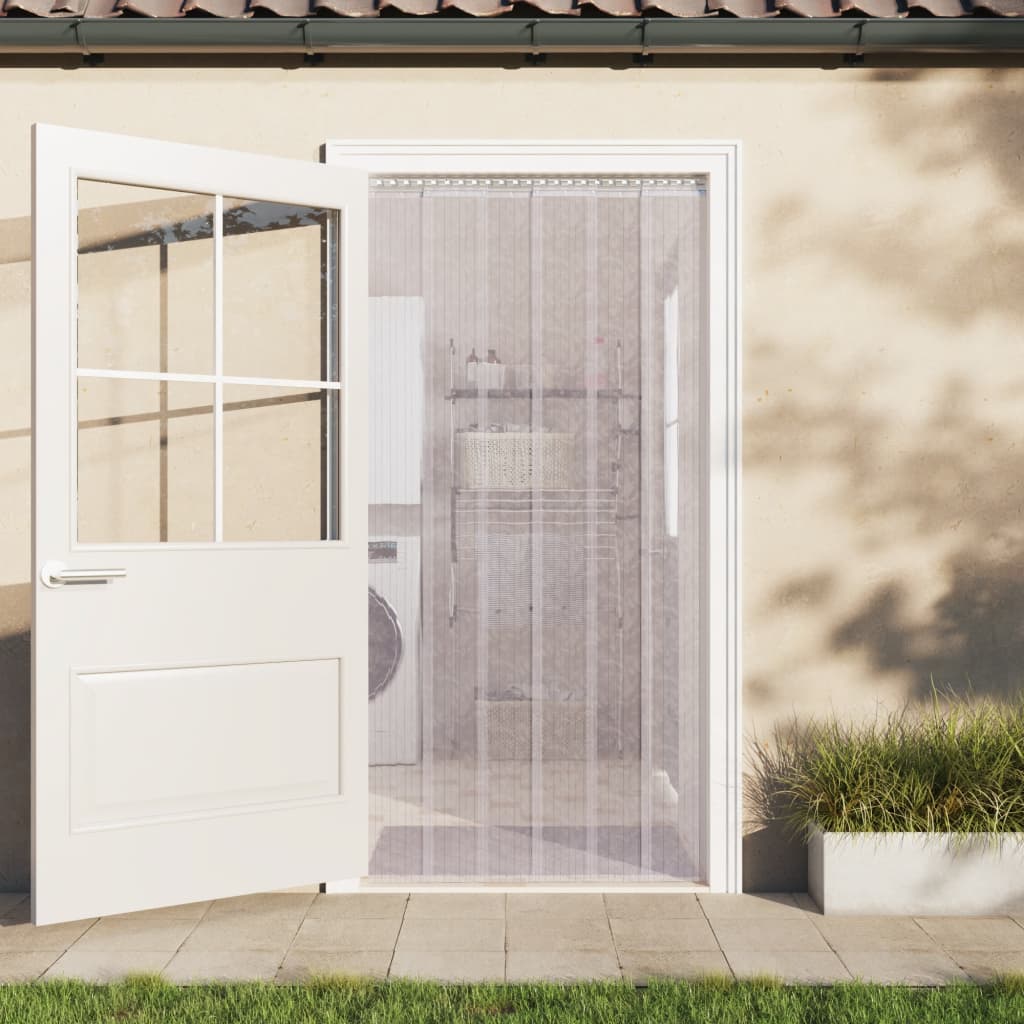 Tira de cortina para puertas pvc transparente 300x2,6 mm 10 m cfw65191