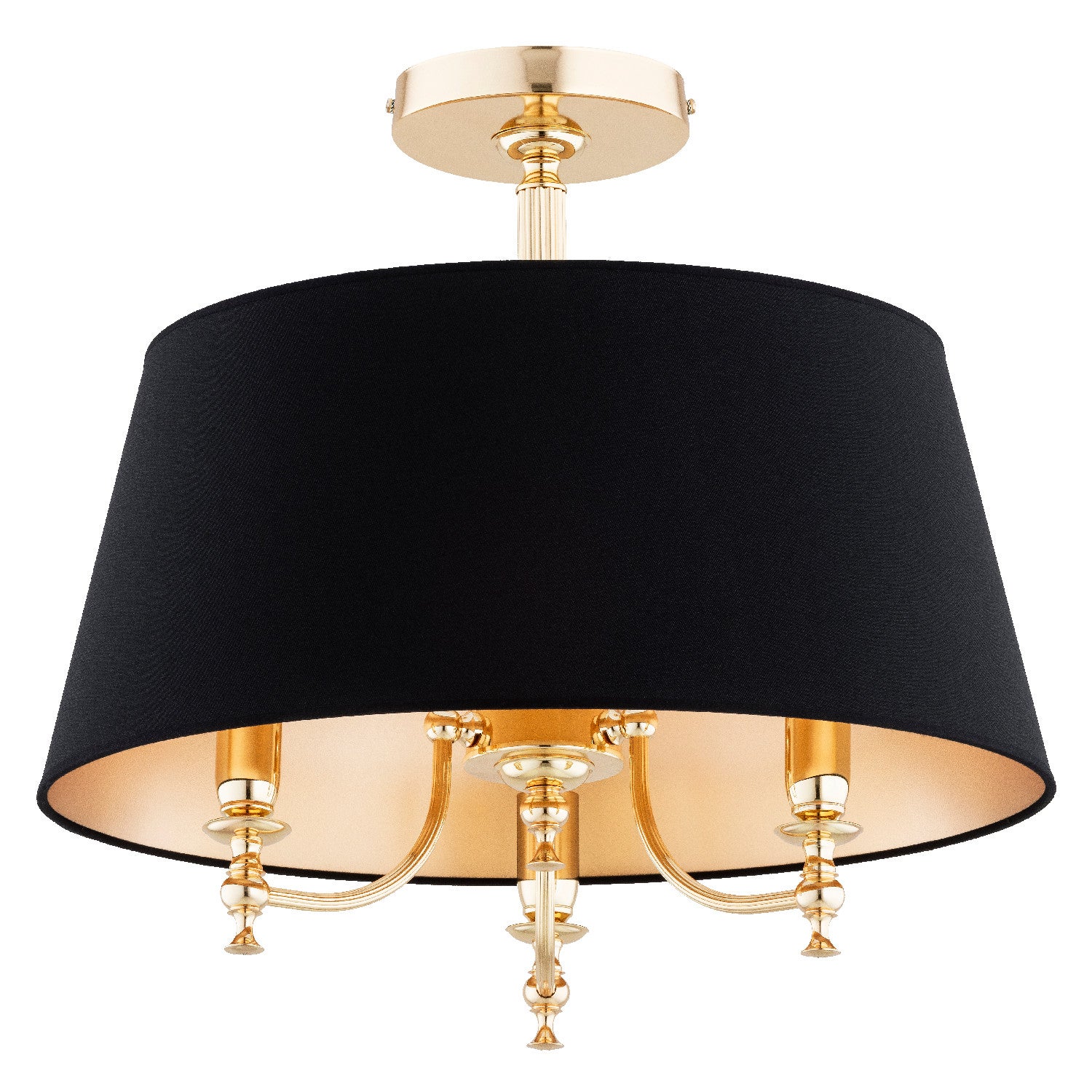 Lampa wisząca ROSETTA złoto-czarna 3 x E14 x 10W wym: 48 x 55 x 55 cm Alfa
