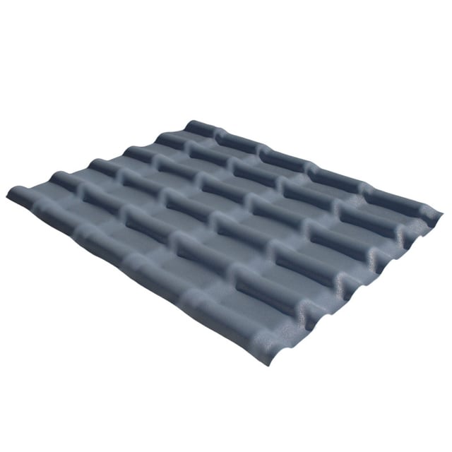 Plaque pvc imitation tuile mini 110 x 90 cm Gris anthracite, l : 90 cm, L : 110 cm