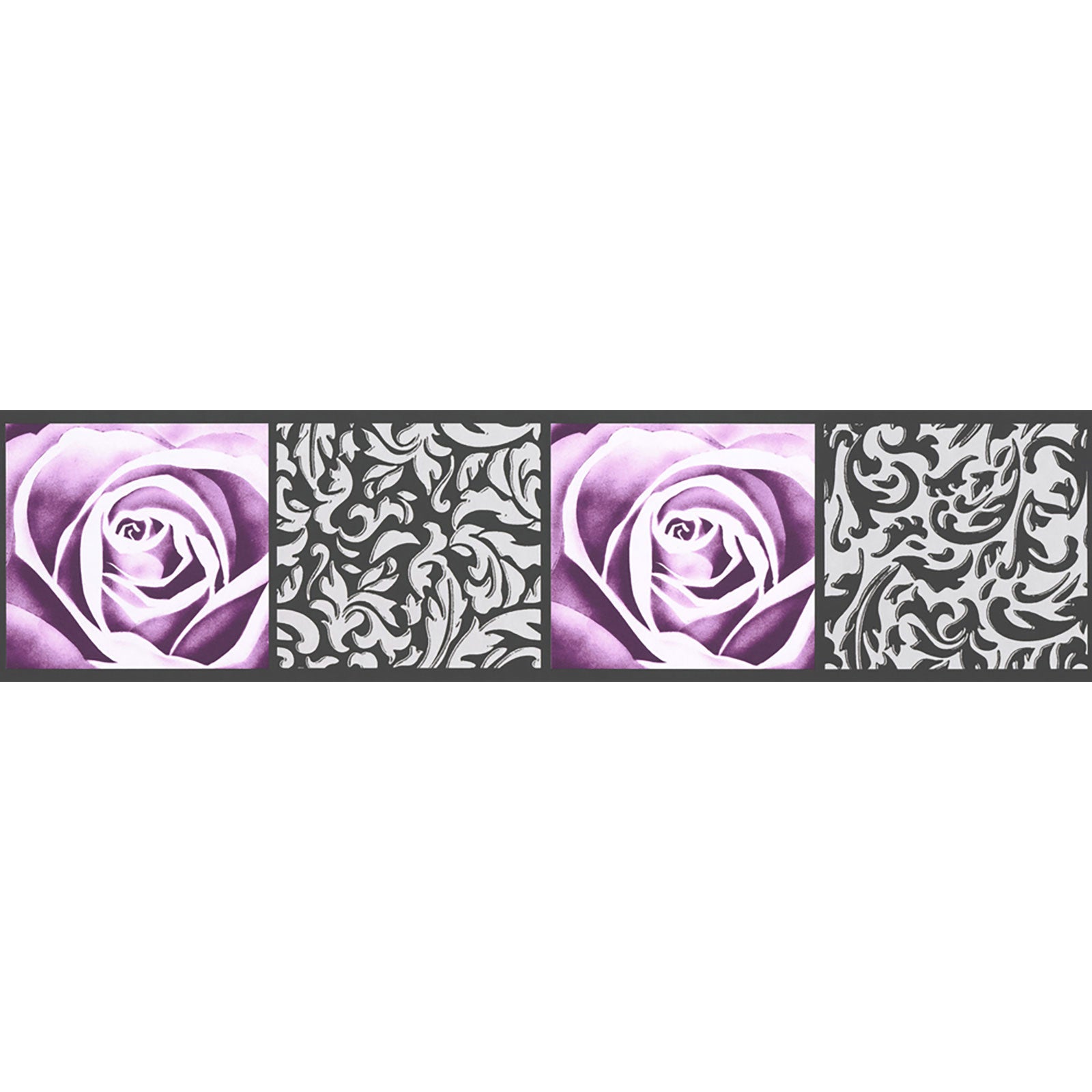 Cenefa floral estilo retro con relieve cenefa autoadhesiva de fácil aplicación con flores cenefa original con rosas y figuras