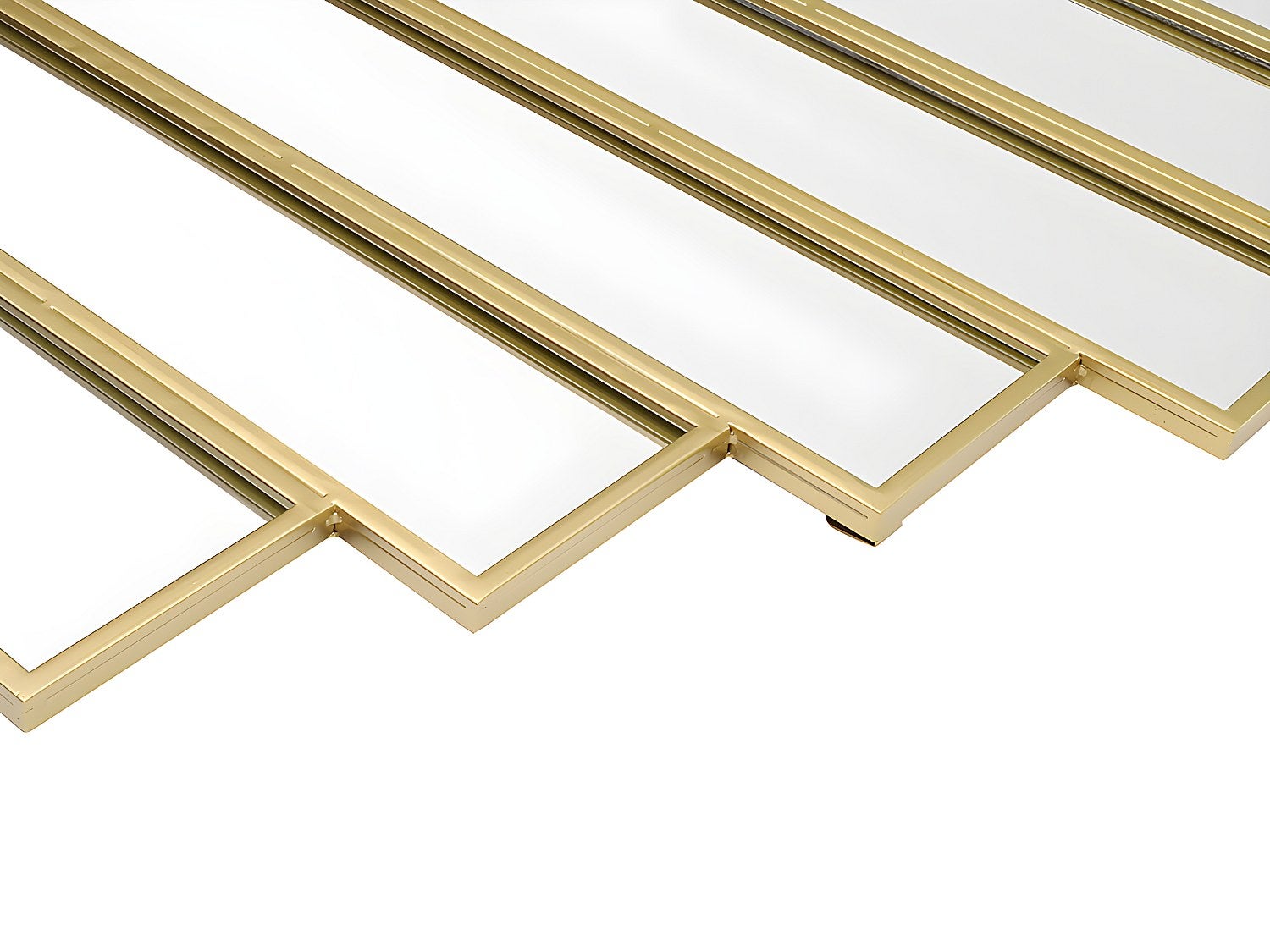 Specchio art déco simmetrico L. 90 x H. 120 cm in Metallo Dorato - GALICE - 4