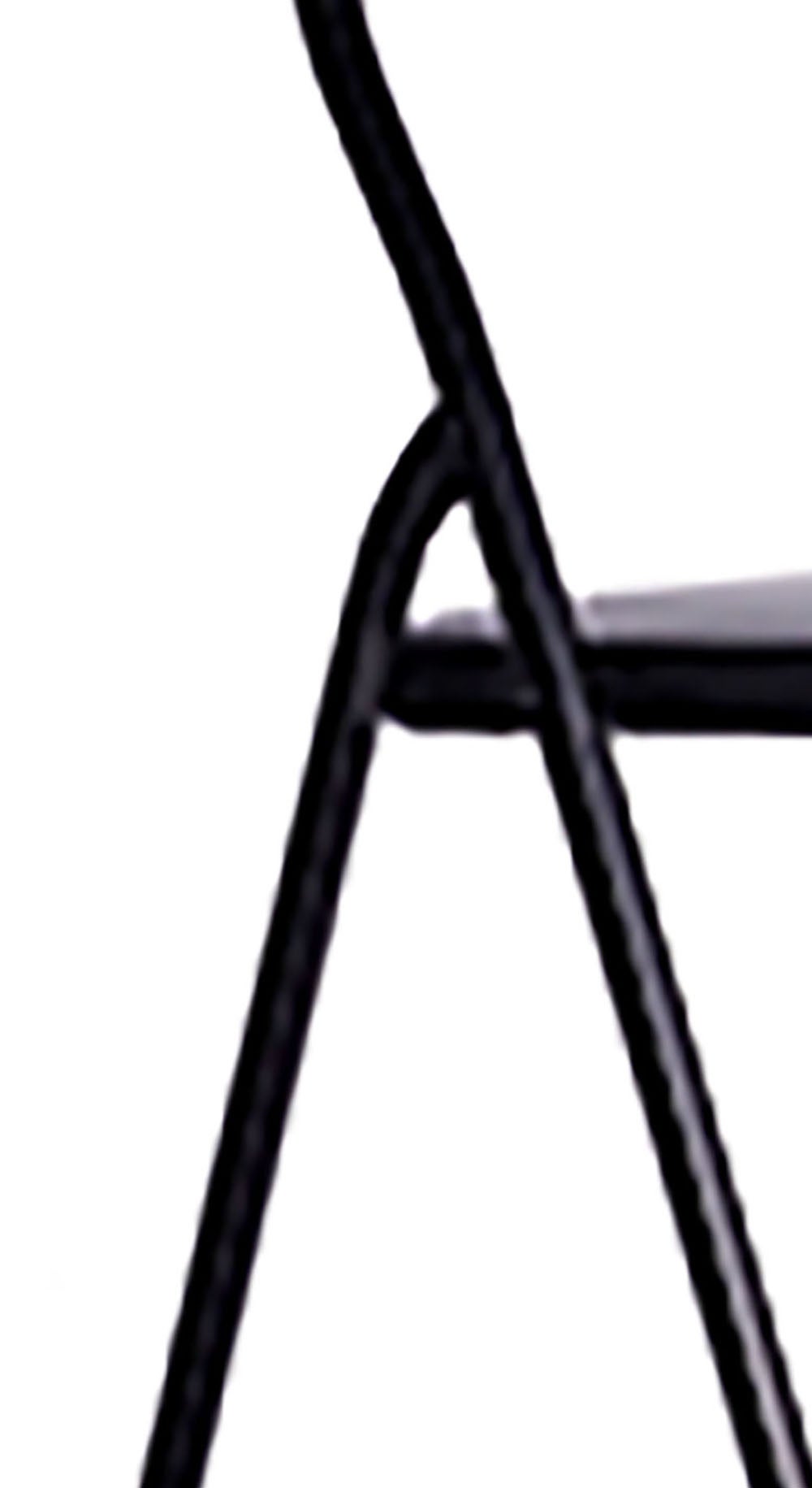 Silla plegable acolchada negra - 7