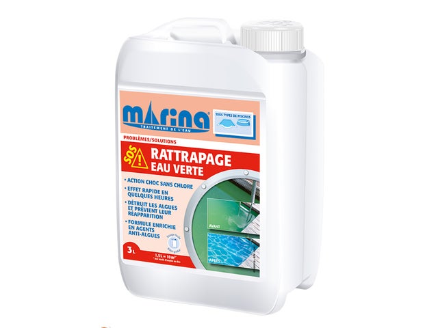 Anti-algues choc SOS rattrapage eau verte 3 L - Marina