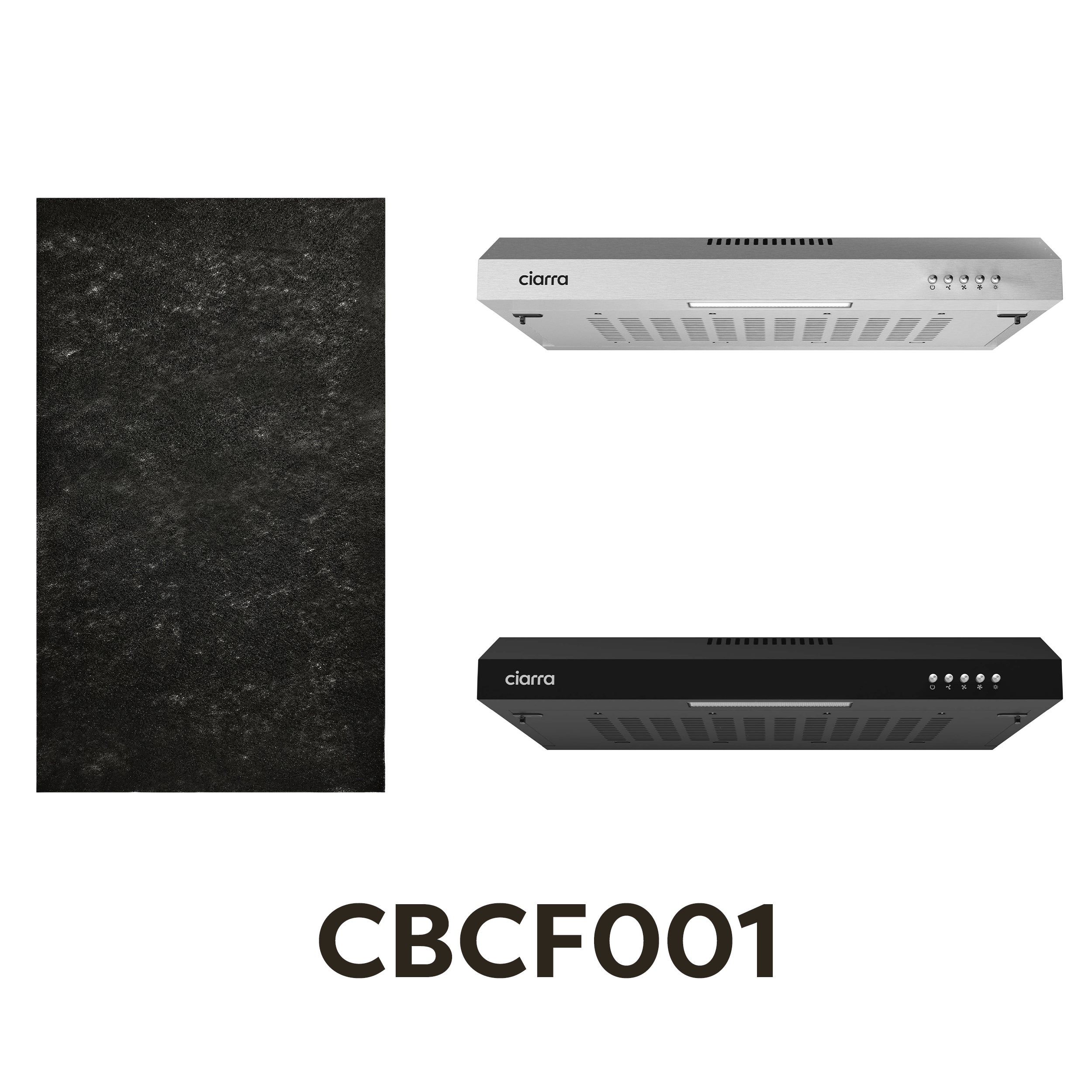 Filtre à charbon 1pcs pour Hotte CIARRA Casuqette 903 - 2