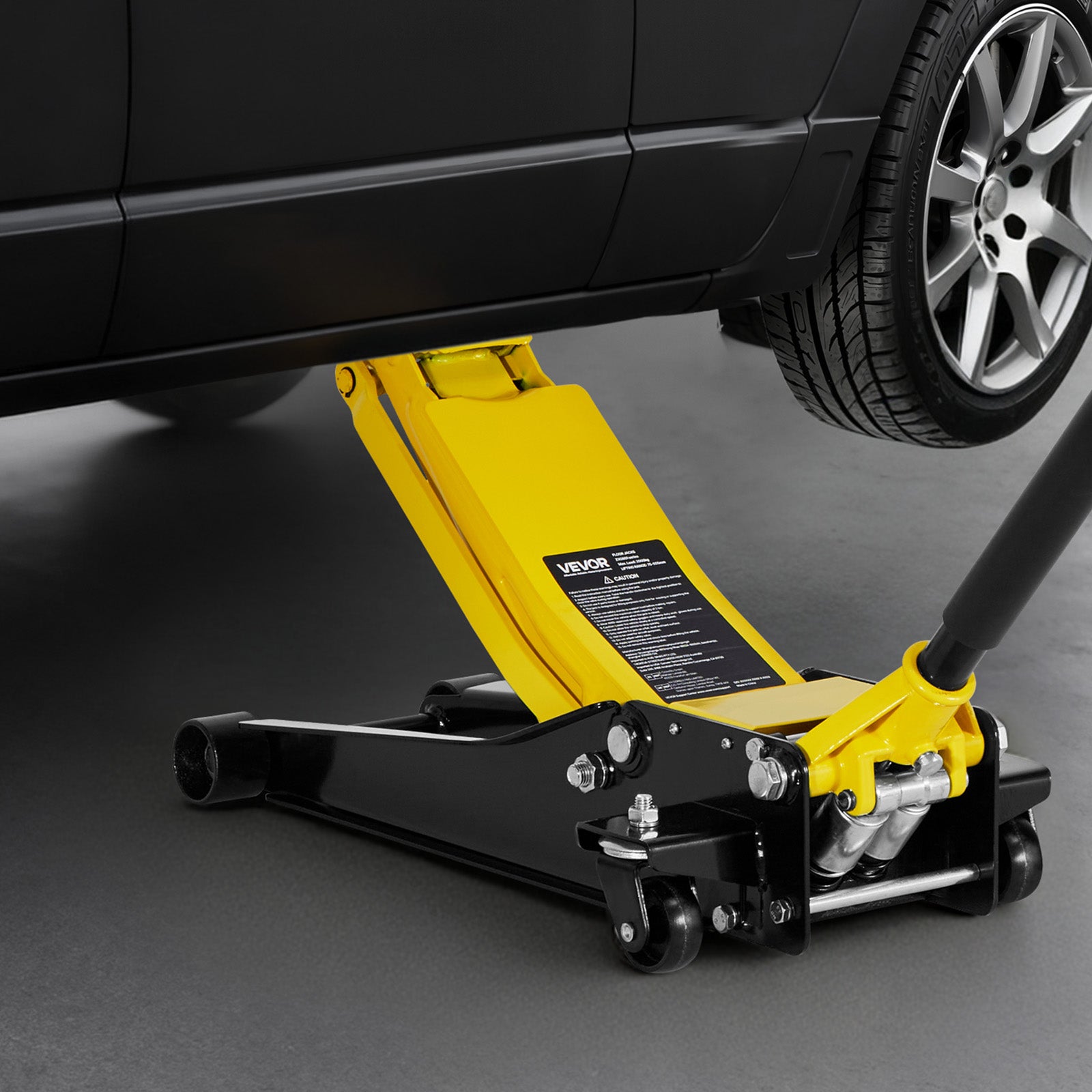 Macaco hidráulico VEVOR baixo perfil, capacidade 2 T, elevação de 7,5-50,5 cm, com bomba de elevação rápida pistão duplo, para elevação carros sedãs - 8