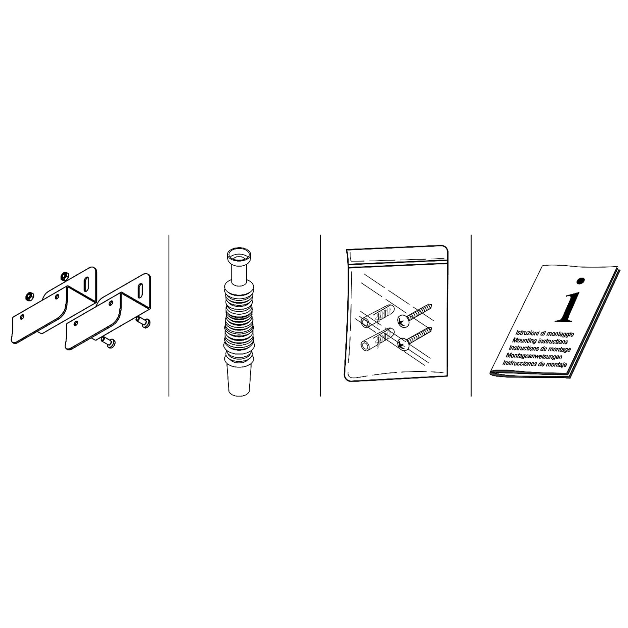 Kit Fissaggio A Parete Per Paraspruzzi In Acciaio Inox – Staffe E Foratura Inclusa