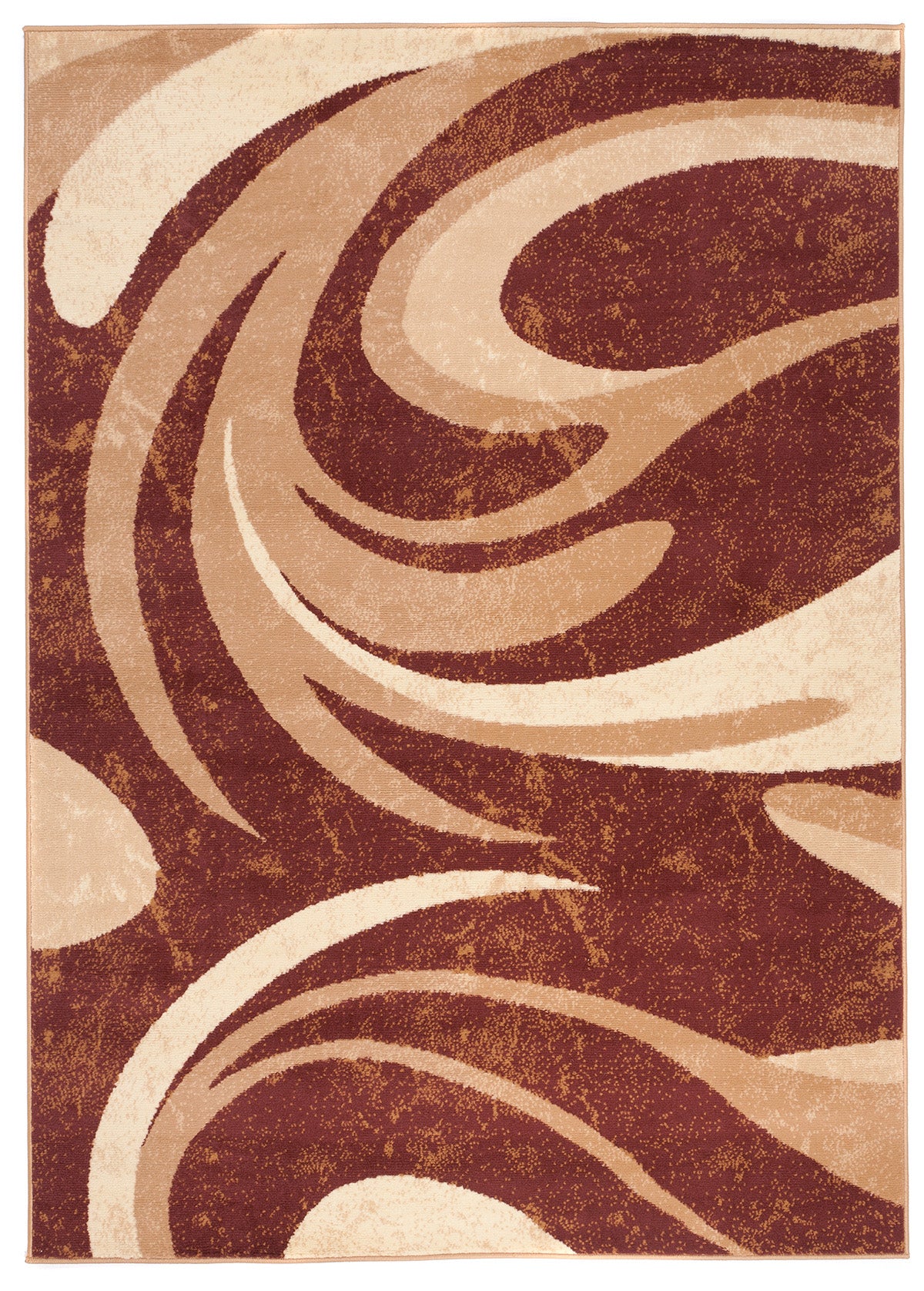TAPISO® Tapis De Salon Chambre Moderne Fin Collection Dream | Couleur Marron Foncé Motif Abstraction Ondulée | Facile D'Entretien | Prix Economique - 2