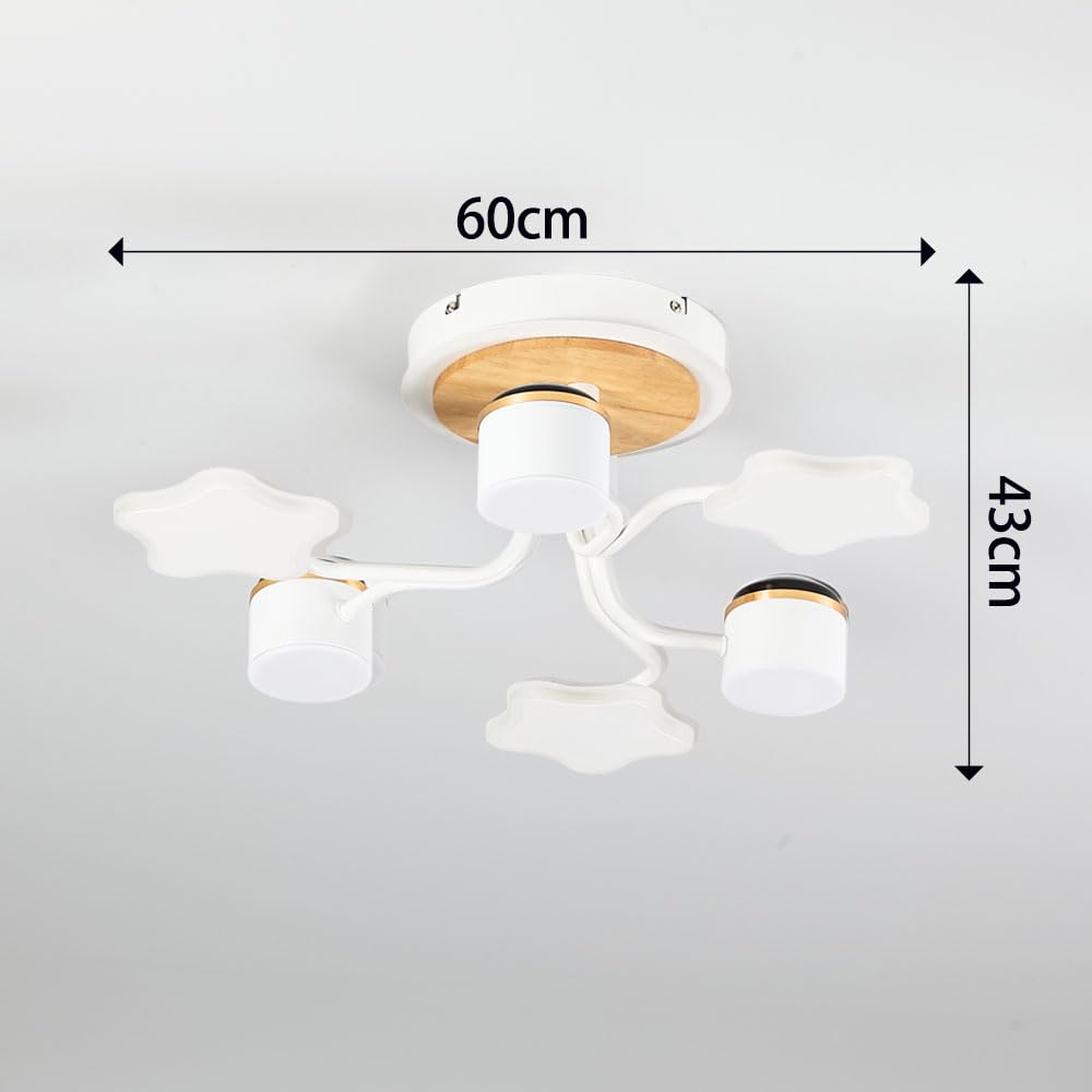 Plafón LED Habitación Infantil 60cm, Diseño Cielo Estrellado, 24W 2400LM, Regulable 3000K-6500K, Mando a Distancia, Temporizador, Luz de Noche - 5