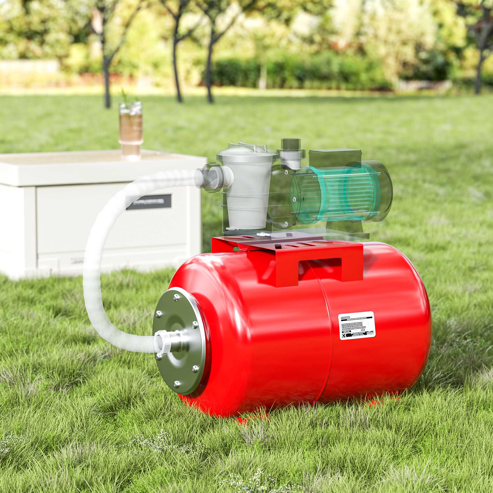 Vaso de expansión membrana EPDM 24L, depósito de presión, calderín para grupo de presión doméstico - 7