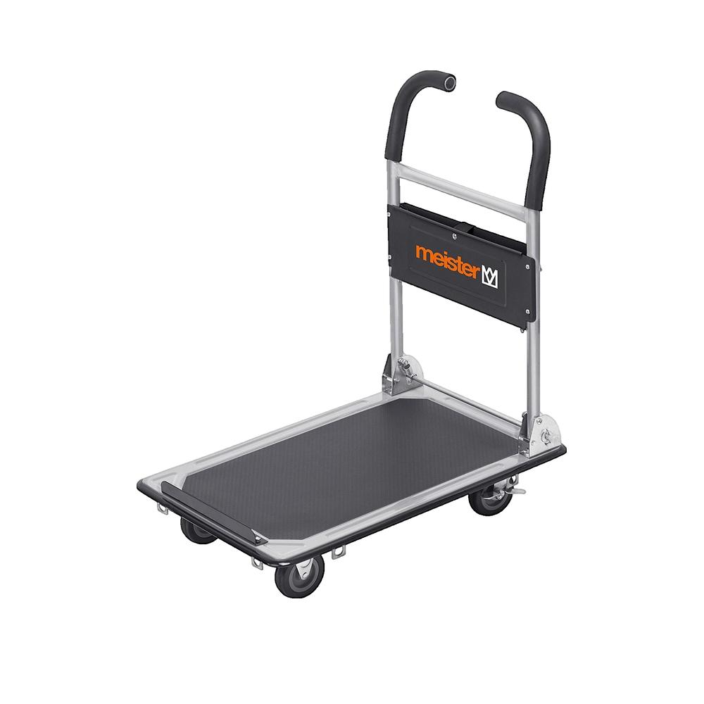 Wózek składany MEISTER platforma stal 150 kg 4 kółka z hamulcami