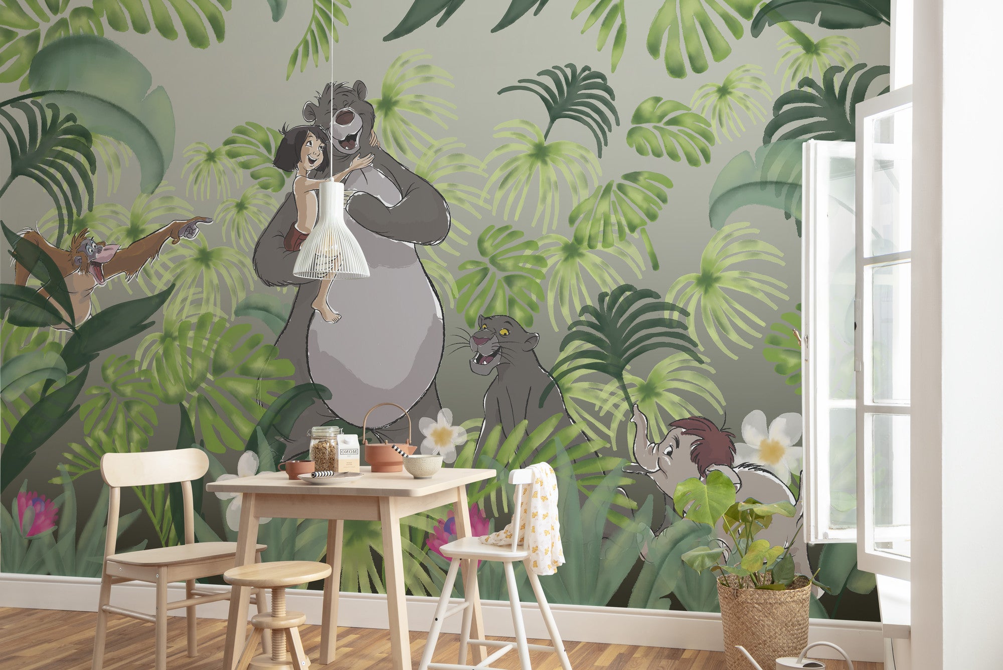 Papel pintado no tejido panorámico de komar - disney welcome to the jungle - talla: 400 x 280 cm