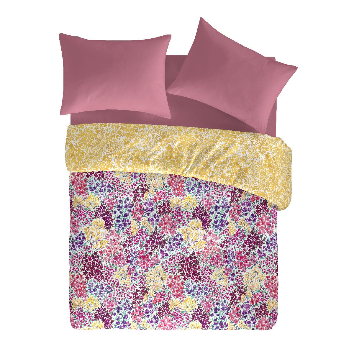 Housse de couette réversible en coton KASAI A-B 240x220 cm Multicolore - 3