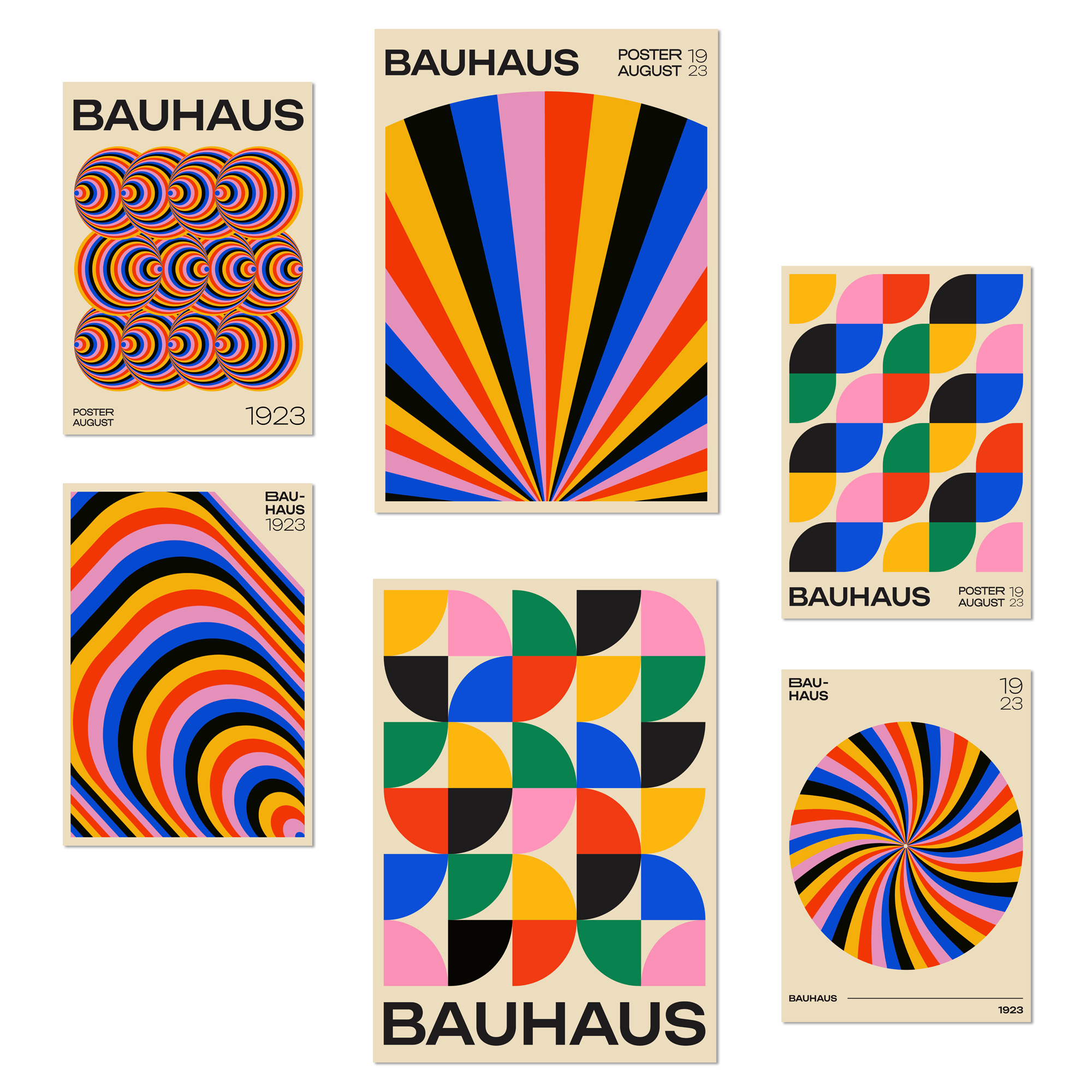 Affiche Formes géométriques vibrantes
