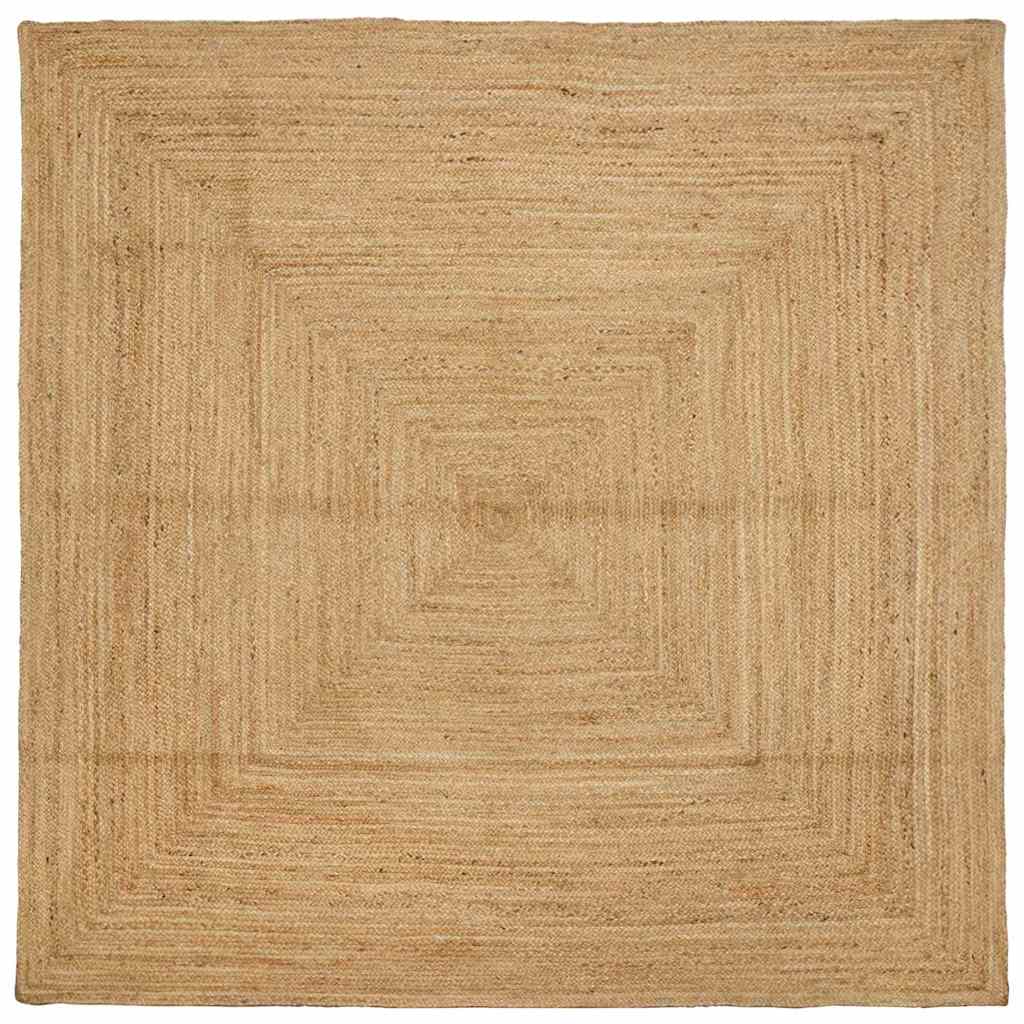 Dywan strefowy Beżowy 200 x 200 cm Juta vidaXL