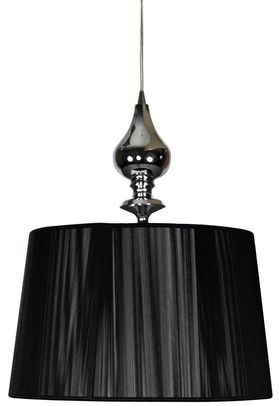 Lampa sufitowa wisząca Gillenia czarna 1xE27x60W wym: 120 x 35 x 35 cm tkanina Candellux