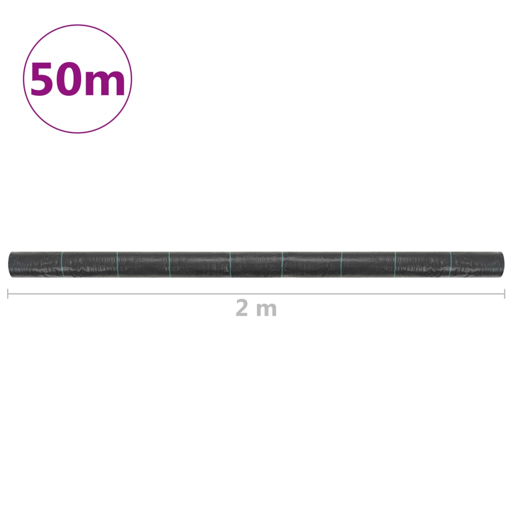 Tapis anti-mauvaises herbes et anti-racines PP 2x50m noir - COMFORTXL - 5