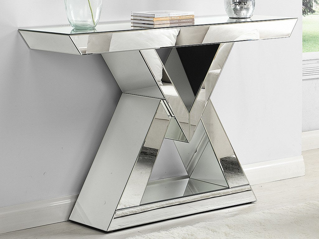Konsola MDF z lustrem – kolor: srebrny - ISIDA marki Pascal Morabito