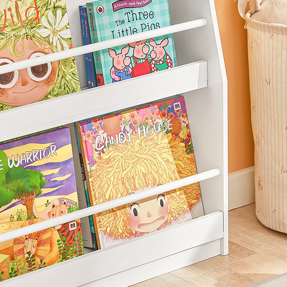 Bibliothèque pour Chambre enfant en MDF Blanc H. 86 x l. 85 x P. 26 cm - 5