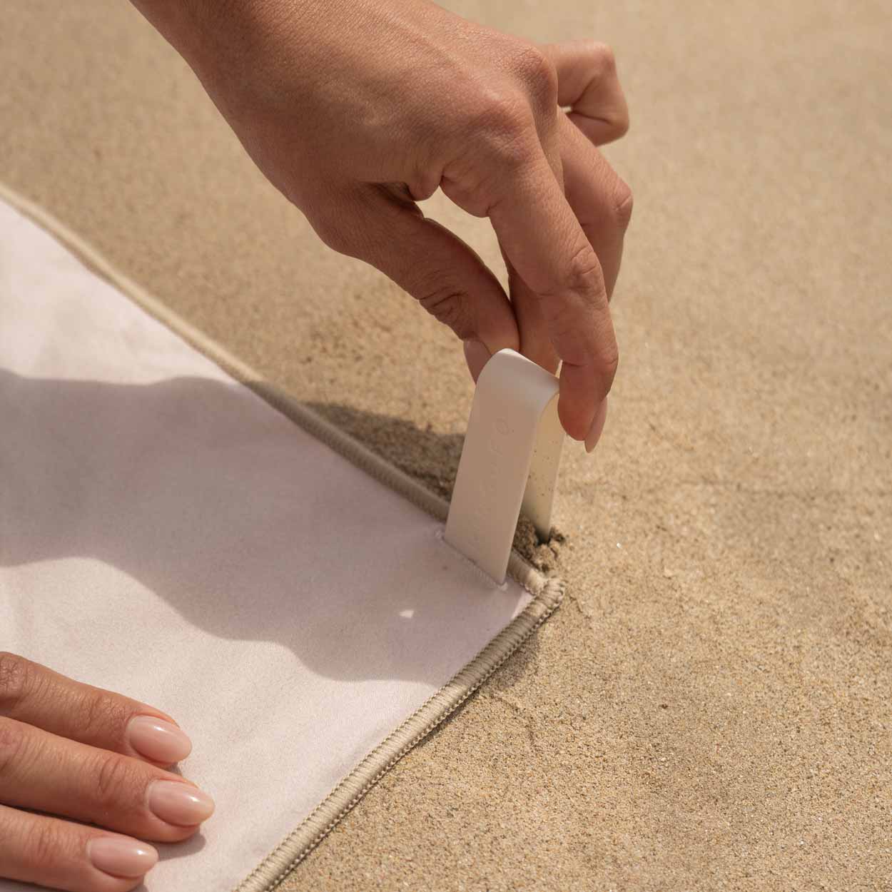 Flamingueo Serviette Plage Piscine Microfibre 180x90cm Beige - 5