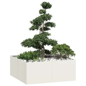 Jardinière Lamela En Rotin Synthétique 56x18x36 Cm - Avec Réserve D'eau Et Insert - Résistante Aux Intempéries