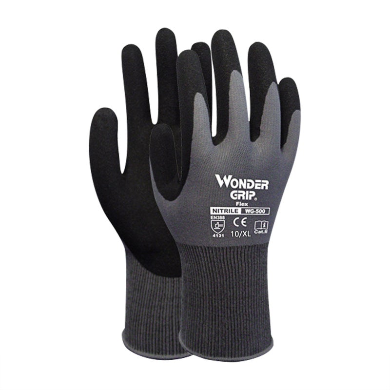 Lot De 24 Paires De Gants De Travail Nylon/nitrile - Taille S à XL, Rouge Et Noir, Jardinage, Bricolage