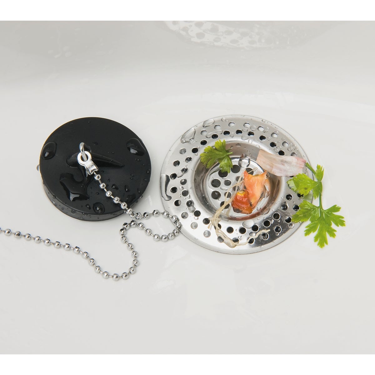 Tamis d'évier chromé 7cm - 3