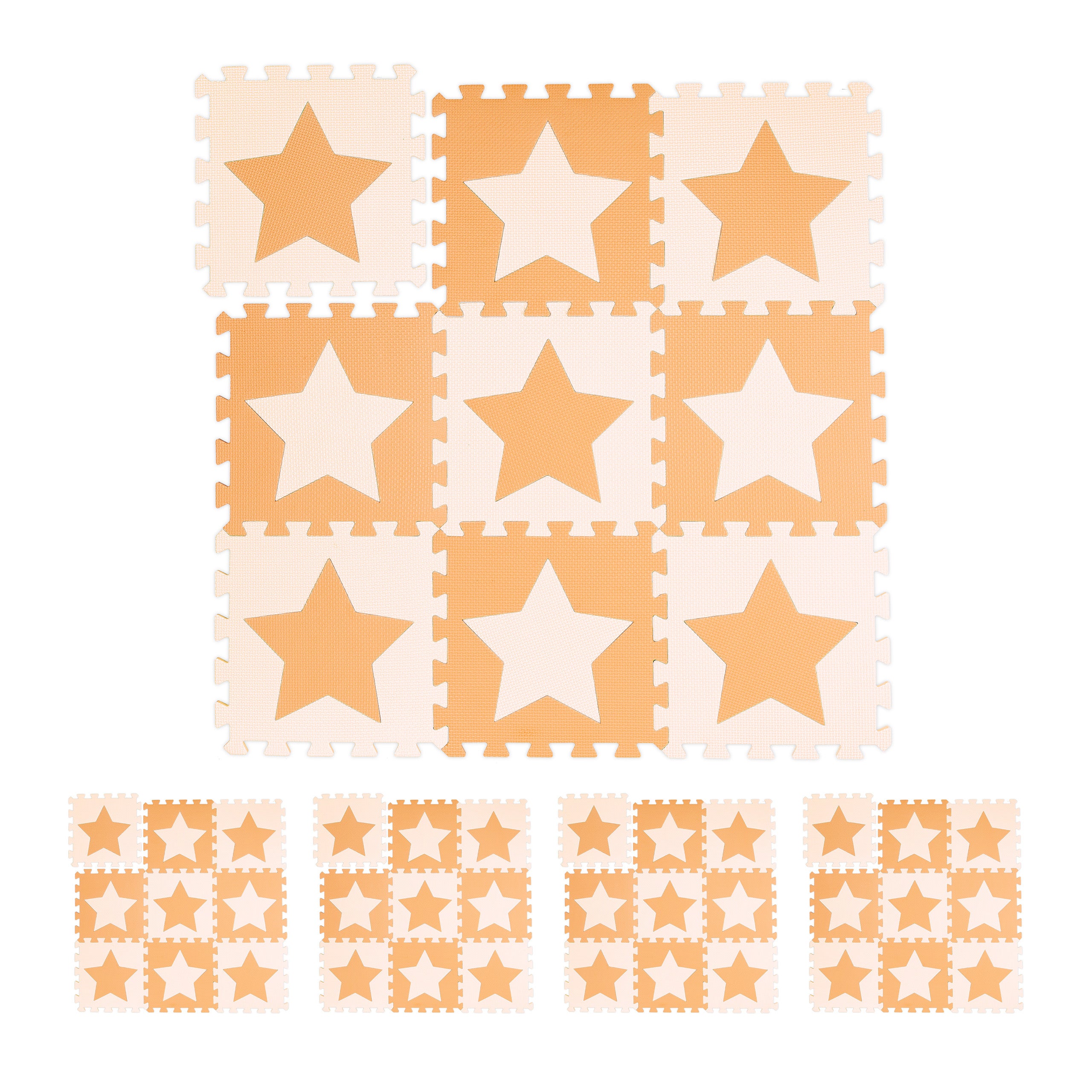 45 losas alfombra puzle bebé, goma eva, colchoneta niños, sin sustancias nocivas, suelo juego, gateo, naranja y beige