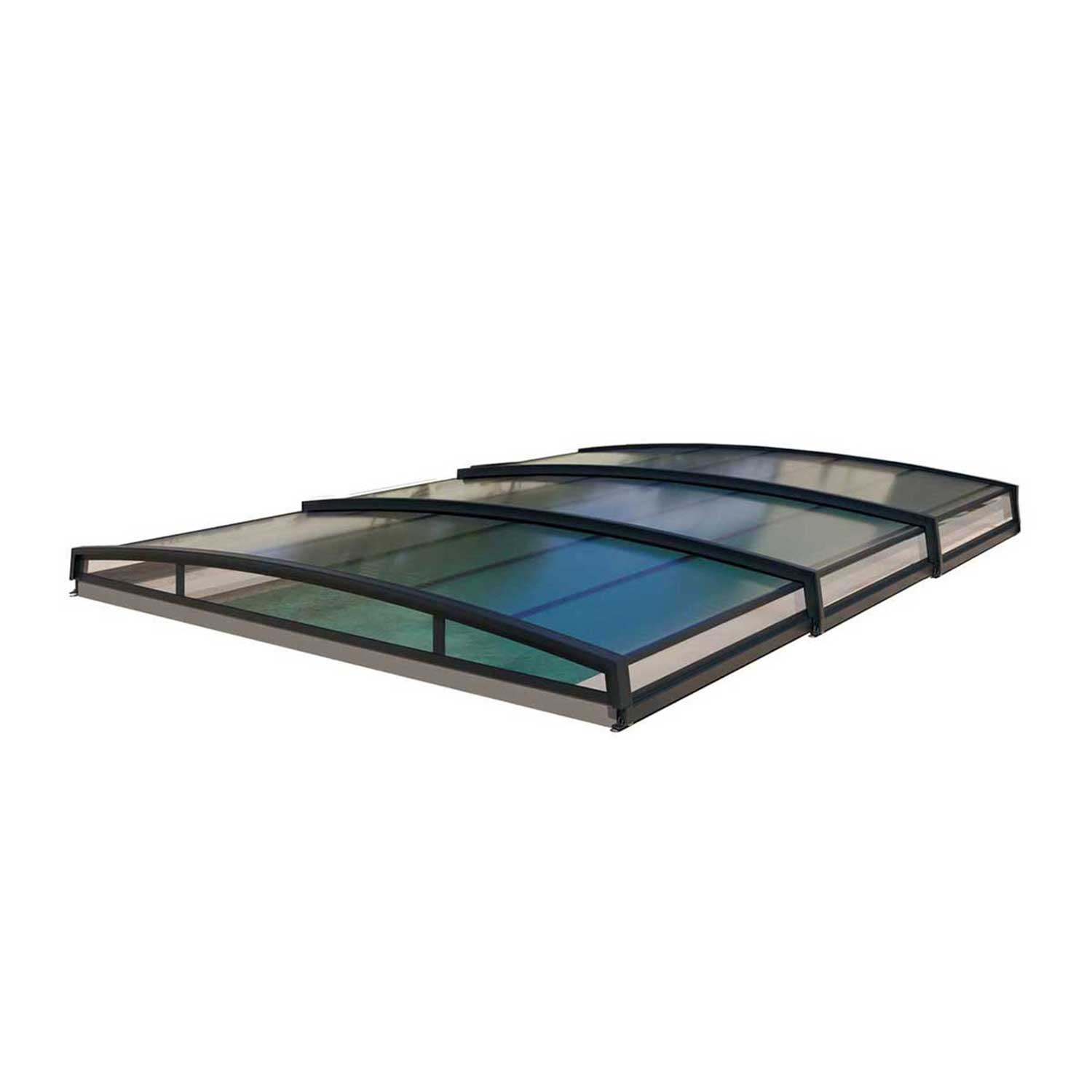 Abri piscine coulissant MONTEO 3 voûtes - 6,30 x 3,70 m - 2