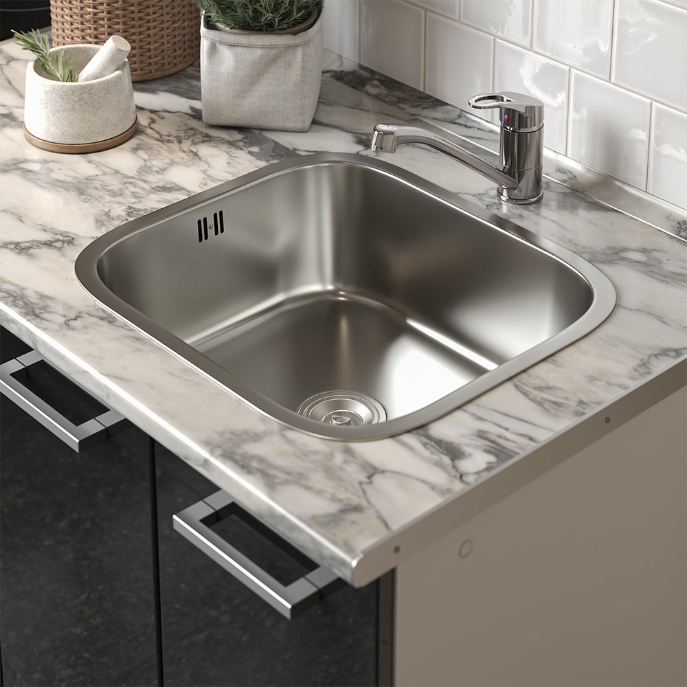 Vicco Cucina monoblocco R-Line, Nero lucido/bianco, 160 cm con colonna forno senza piano di lavoro - 4