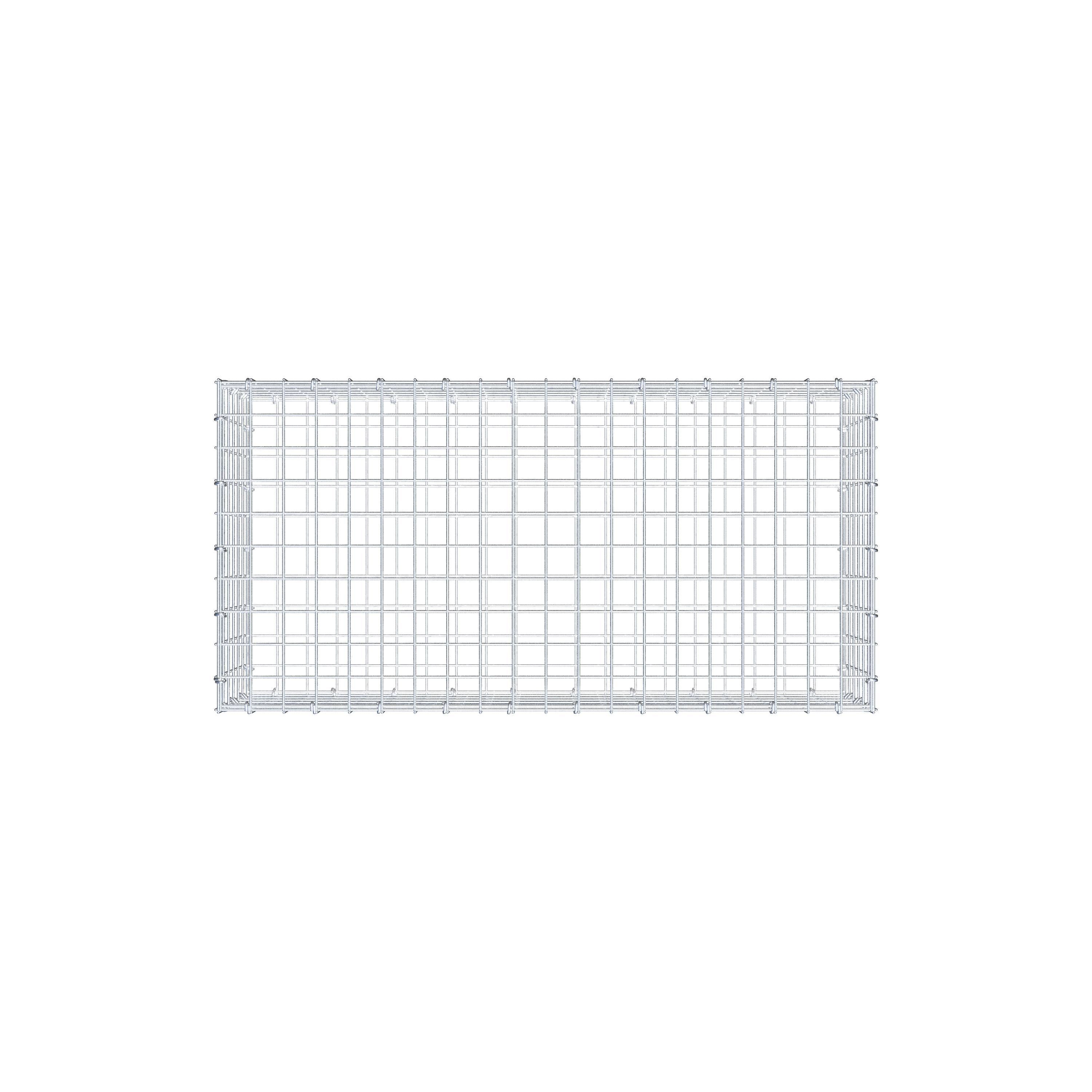 Gavión de acero galvanizado 100x30x50cm (LxAxP), malla 5 x 5cm, Anillo en C, jaula metálica para muro o jardín - 5