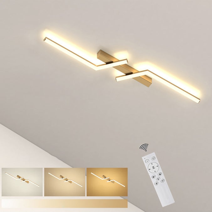 Suspension LED Simple Chambre Plafonnier 78W Doré Suspension