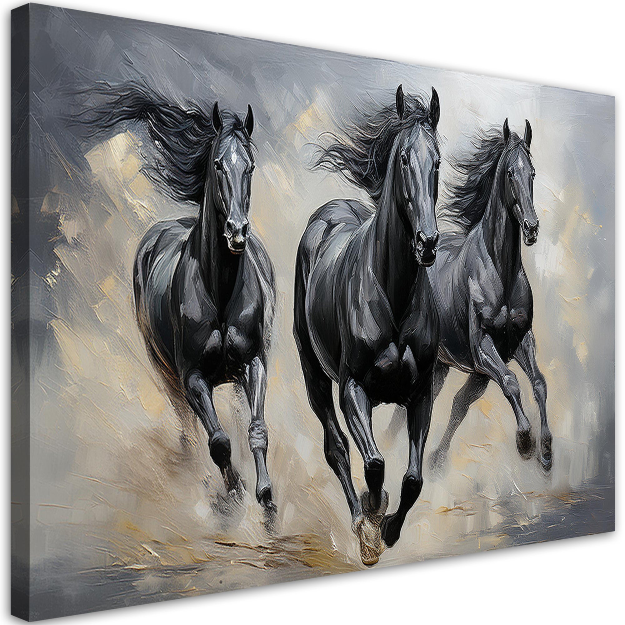 Quadro su tela, Cavalli al galoppo - 90x60 | Leroy Merlin