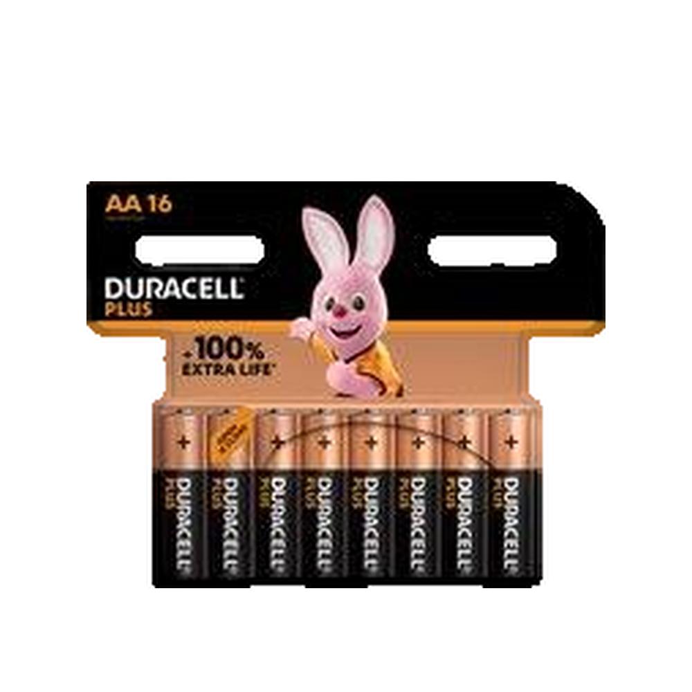 Bateria alkaliczna Duracell Plus 100 Zestaw 16 Sztuk Wydajność niezawodna i trwała