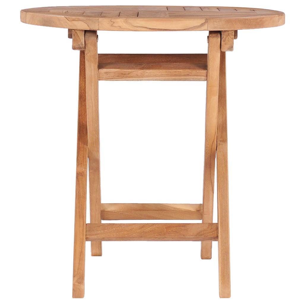 Table pliable de jardin 45cm Bois de teck solide - 2