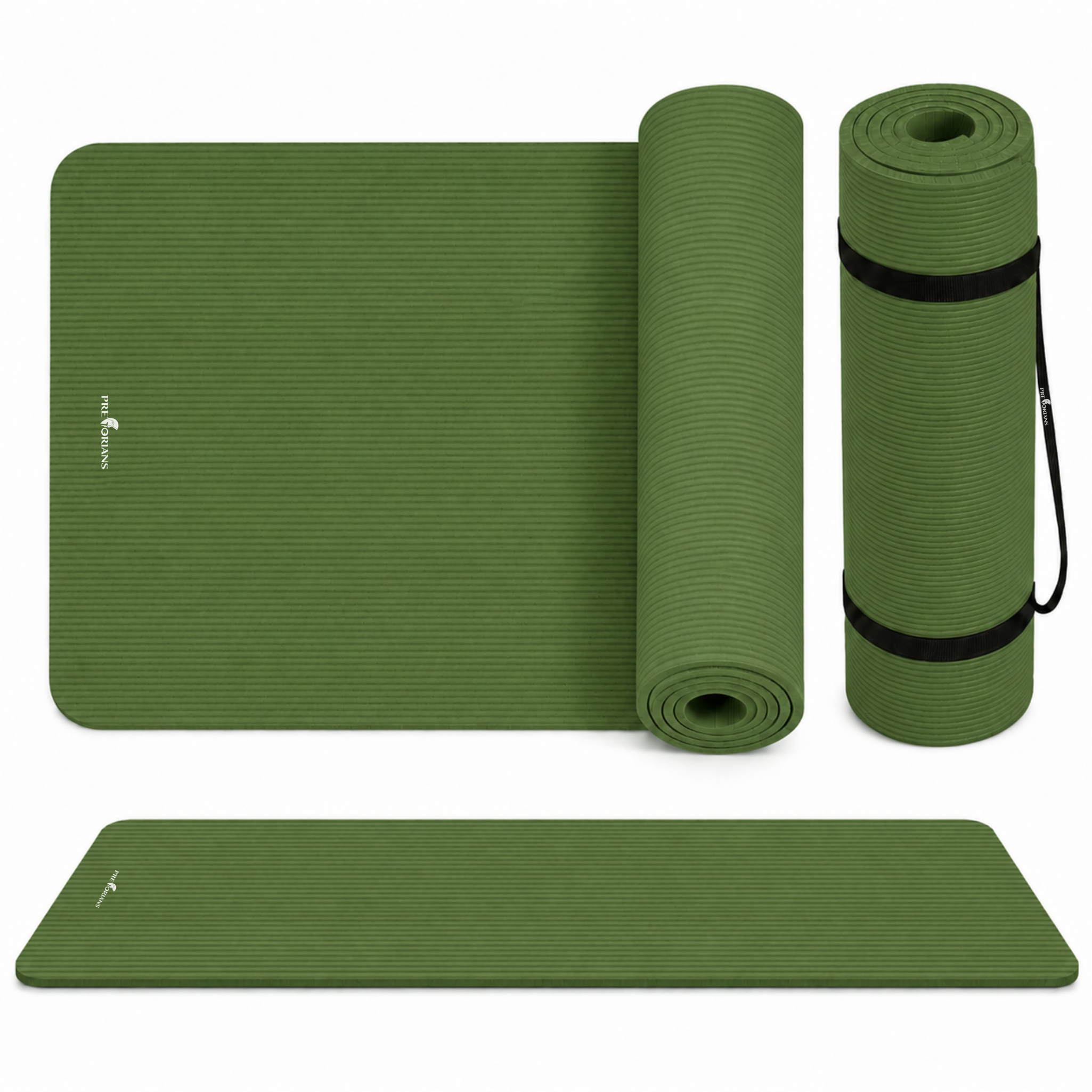 Duża mata do ćwiczeń NBR 190x100x1,5 cm mata gimnastyczna fitness do jogi i pilatesu zielona Be-active.pl