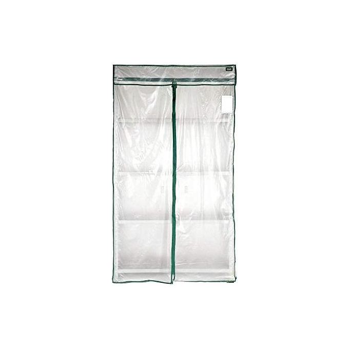 Copertura Impermeabile Per Scaffali 91x35x182 Cm – Antipolvere Con Cerniera E Frontale Trasparente (Solo Copertura)