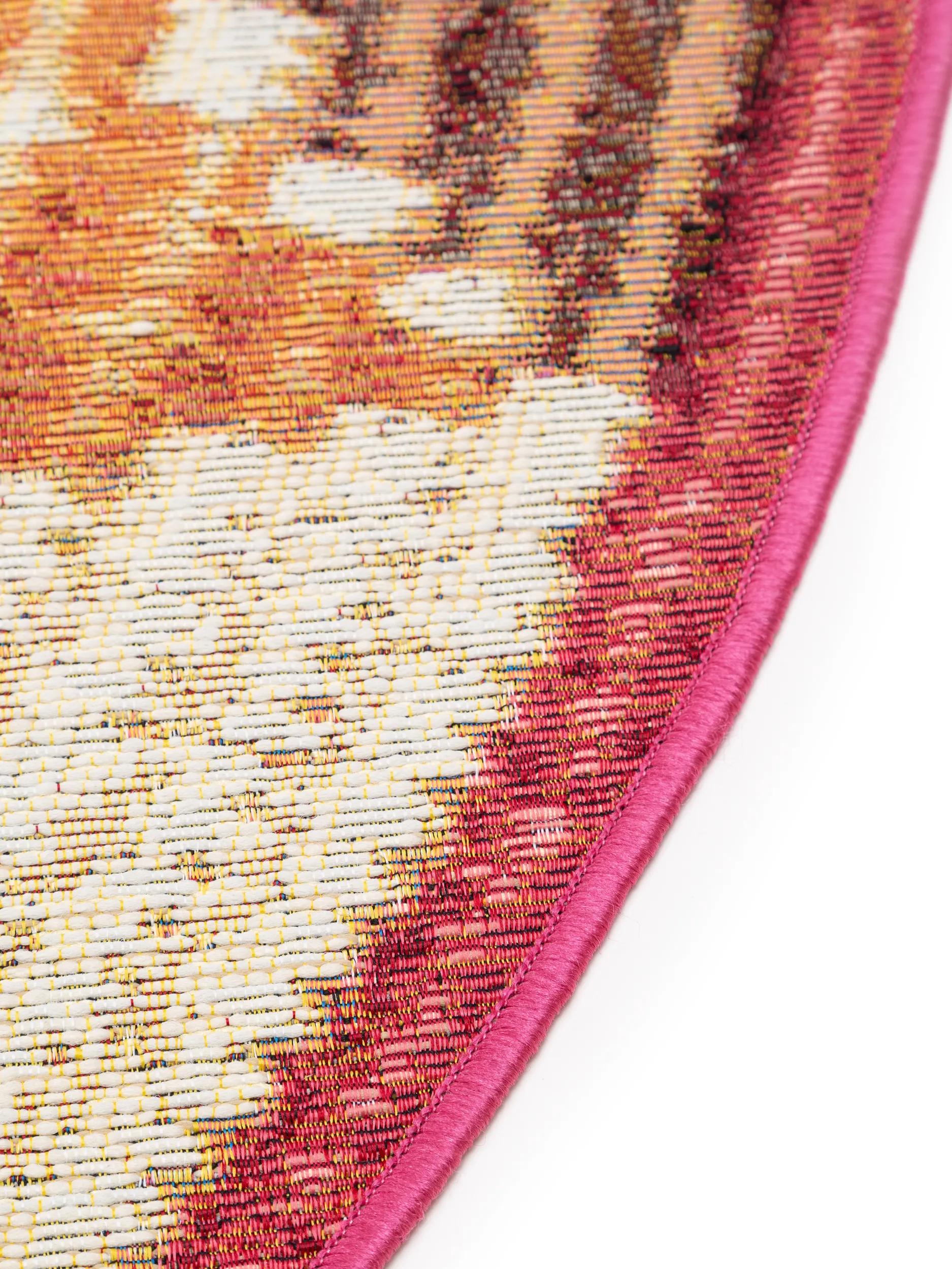BENUTA - Tapis d'extérieur & intérieur rond Kenya multicouleur ø 160 cm rond - 5