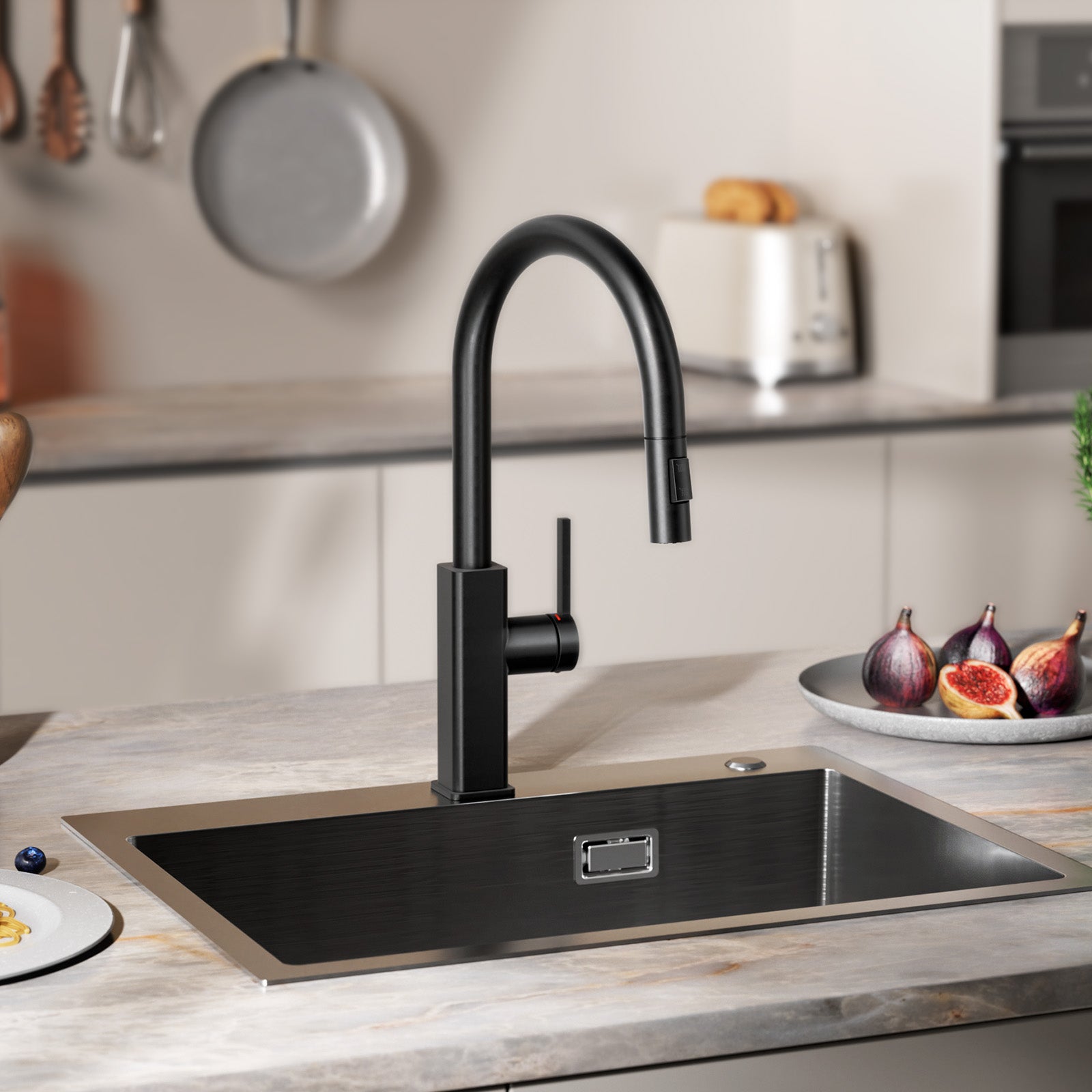 Cecipa Max Grifo de cocina extraíble de acero inoxidable